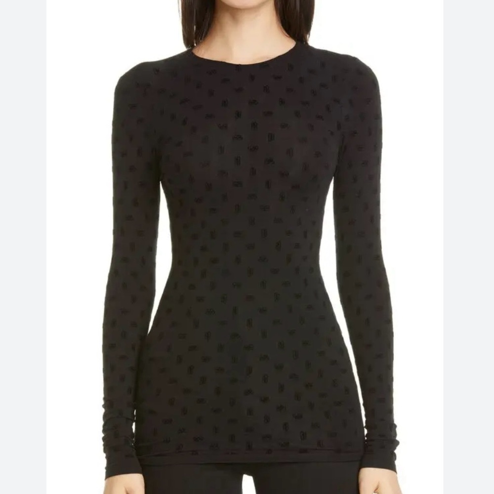 Balenciaga Black Textured Top